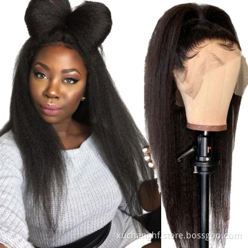 Natural Brazilian Remy Lace front Wig 150 Density deep wave 13x4 Lace Front Human Hair Wigs Pre Plucked for black women